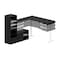 Bestar Bestar Viva 72W L-Shaped Standing Desk with Credenza and Shelving Unit in black 19851-18 - alternate 6